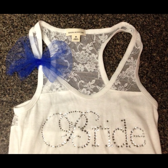 ❤ Swarovski Crystal "Bride" Tank Top 💍 👰