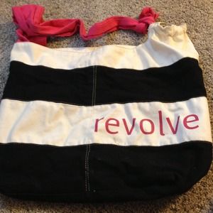 Black and white striped bag