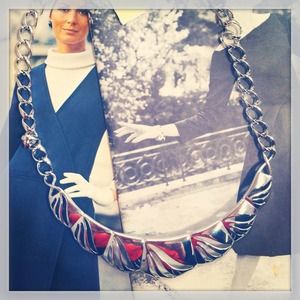 💎Vintage💎Monet Silver Collar Necklace