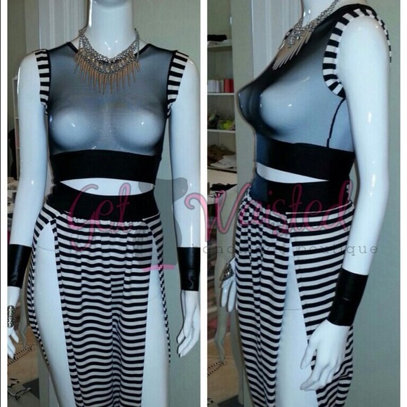 Diaper style harem skirt. 3ps set Top, skirt,cuffs