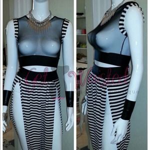 Diaper style harem skirt. 3ps set Top, skirt,cuffs