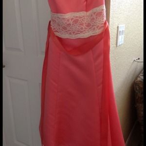 Coral formal dress