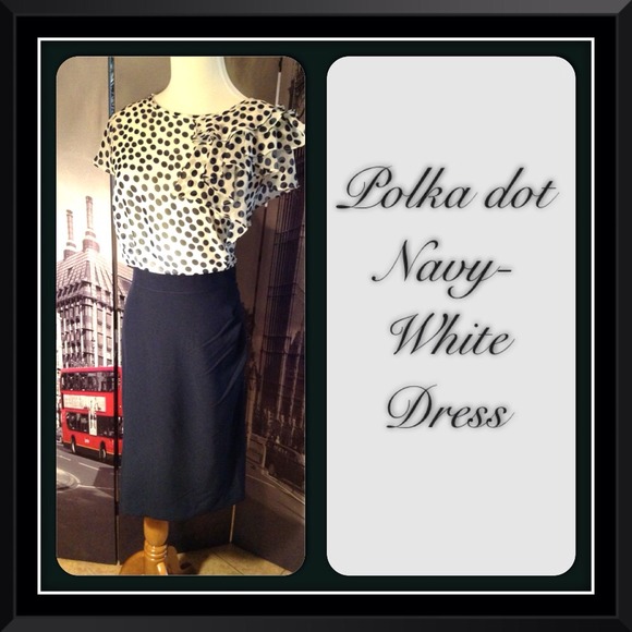 Shelby and Palmer Dresses & Skirts - Navy Blue Polka Dot Dress