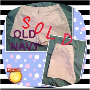 White Old Navy shorts.
