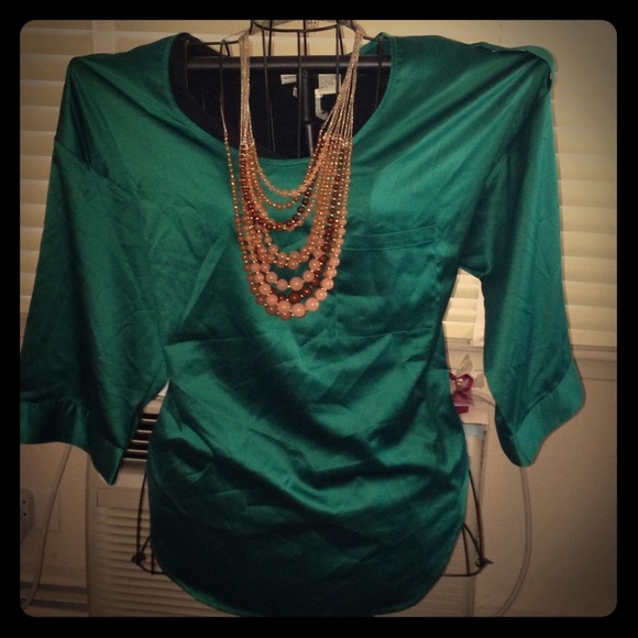 Newport News Green Blouse - Small