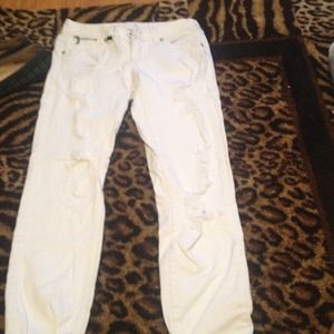 Ripped white jeans from AX