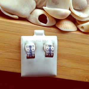 Diamond & Tanzanite Hoops
