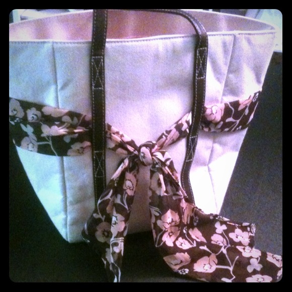 Tan Pink & Brown Victoria's Secret Bag