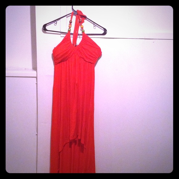 Orange long dress