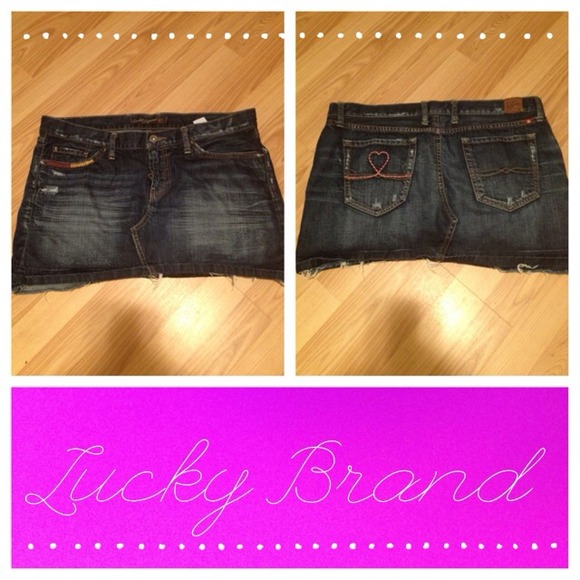 Lucky Brand denim mini with adorable detail