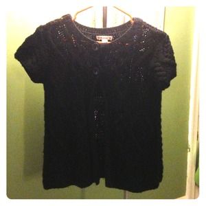 Forever 21 Sweethart -2 button black sweater.