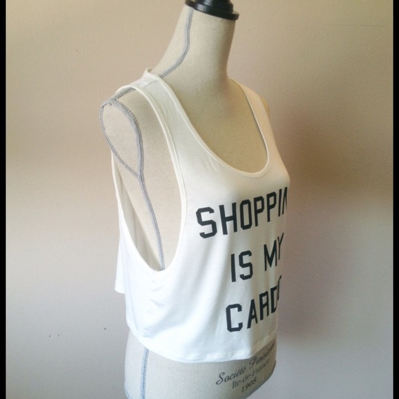 🚫SOLD OUT🚫🎉HP🎉SHOPPING IS MY CARDIO TANK - Picture 2 of 4