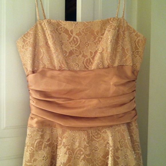 Masquerade Formal Golden Dress