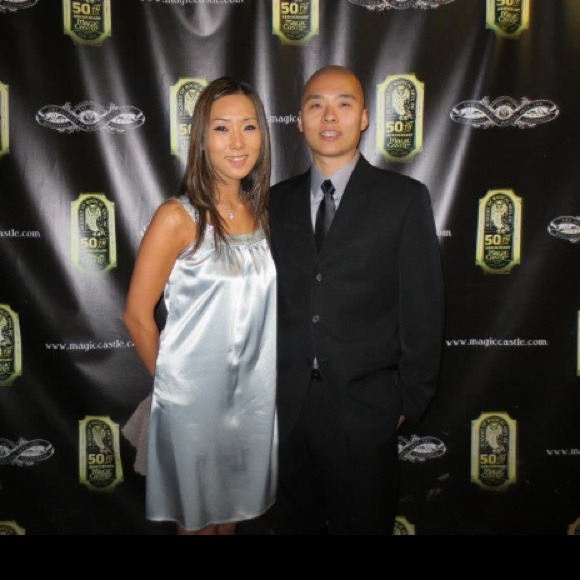 BCBG Maxazria silver/grey metallic sequined dress