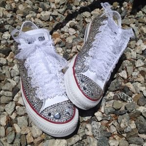 Swarovski Crystal Bling Converse😻😻