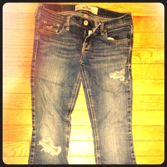 Hollister Venice style boot cut distressed denim
