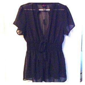 Torrid Nearly New plus Sized Black Tunic
