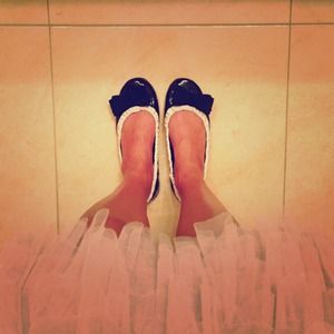 Black bow flats!🎀