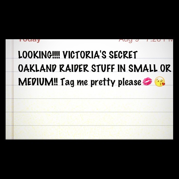 Looking Victoria's Secret Oakland raiders stuff