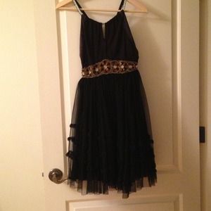 Free people black tulle dress