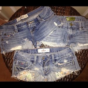 Hollister. 3 short shorts denim bundle