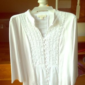 Ladies Coldwater Creek shirt NWOT medium white