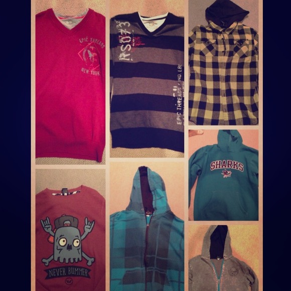 Boys size L. Hoodies n sweaters. $7ea or $30 all!! - Picture 1 of 4