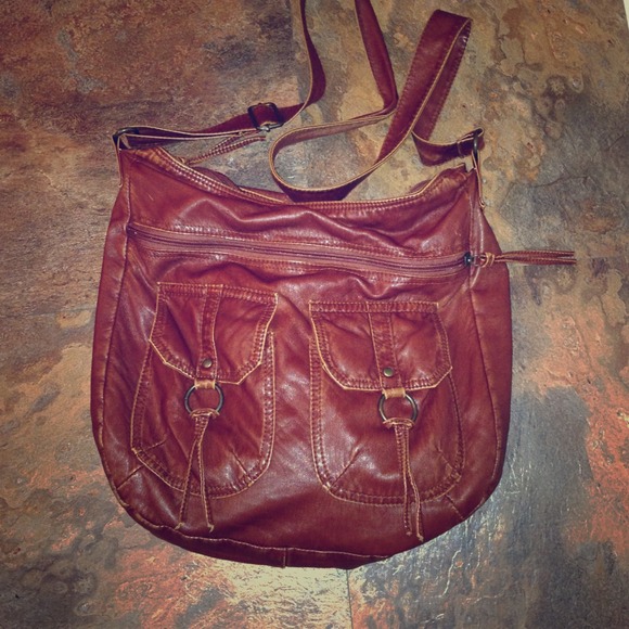 Handbags - Brown leather cross bag!