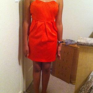 Orange - red dress