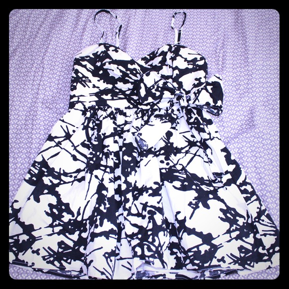 Graphic Grafitti Ink Splattered Dress