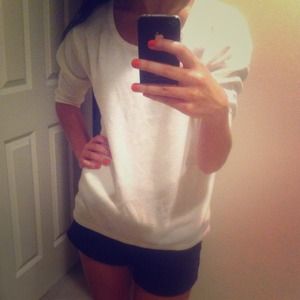 F21 Basic white sweater