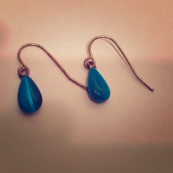 Blue stone earrings