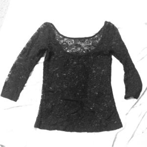 Black lace shirt traded!