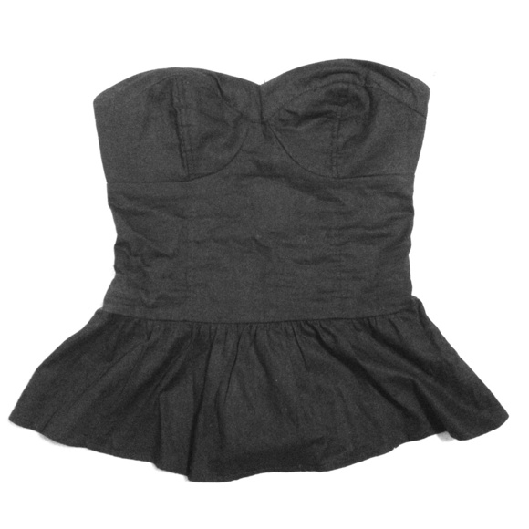 Bustier and peplum shirt