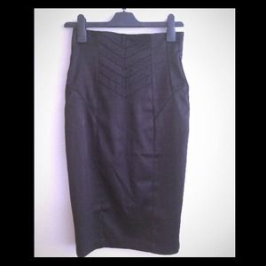 Vintage Classic High Waist Black Pencil Skirt🔥