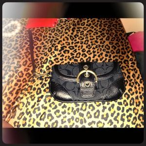 Black coach wristlet