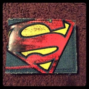Superman hero comic book wallet clutch punk  nerd
