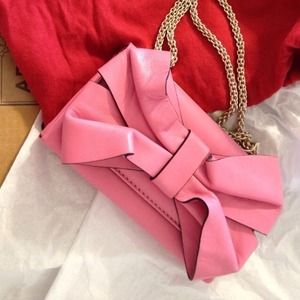 🎀Valentino pink robbon clutch bag🎀