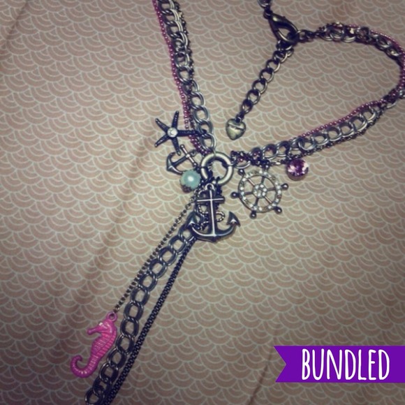 🔽Betsey Johnson Pink Nautical Seahorse Necklace🔽