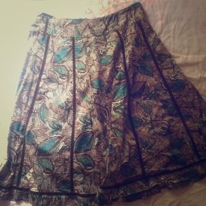 St. John's bay floral brown skirt