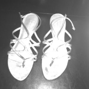 Silver sandals 6.5