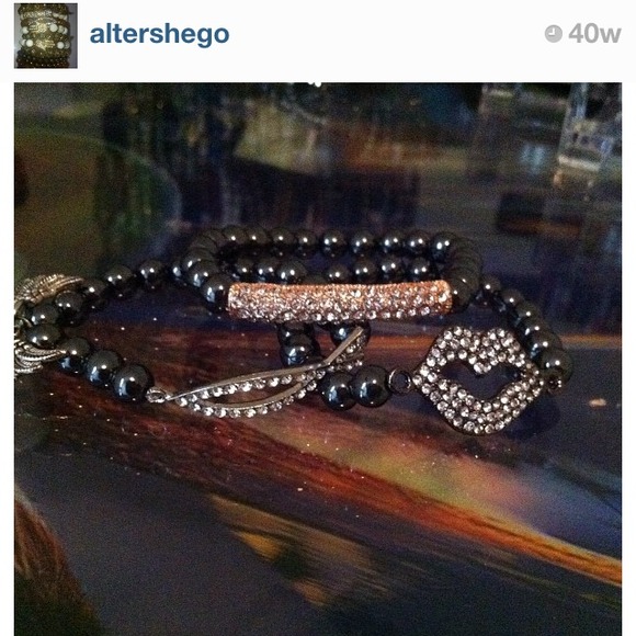 Lips,cross, or bar bling bracelets