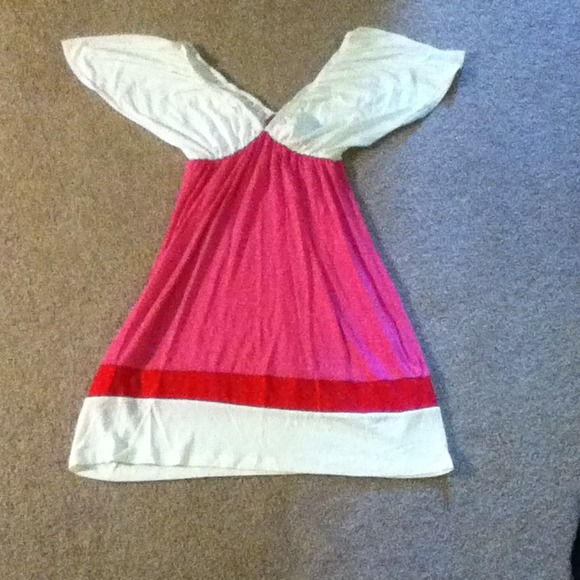 White, pink and red dress - Picture 1 of 1