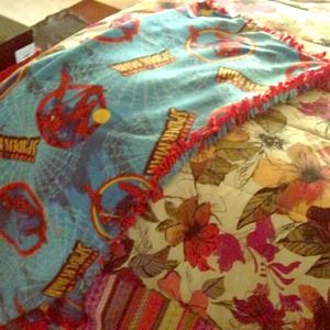 Handmade spiderman blanket