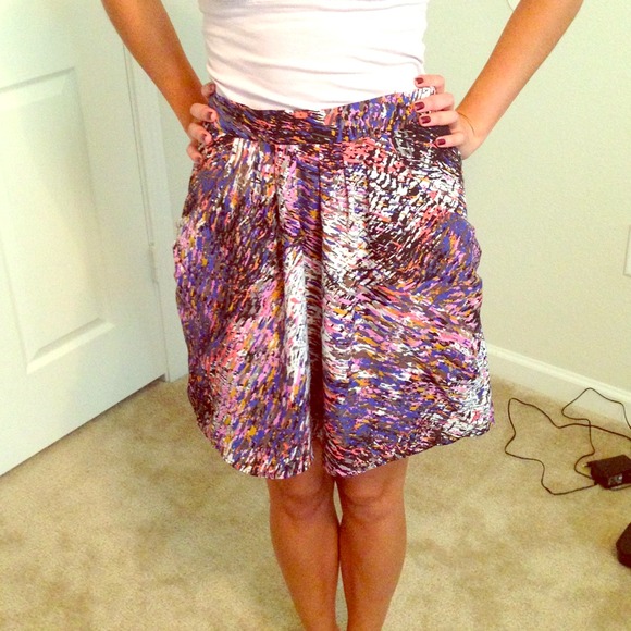 Abstract Print Skirt