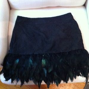 Amazing feather and lace skirt