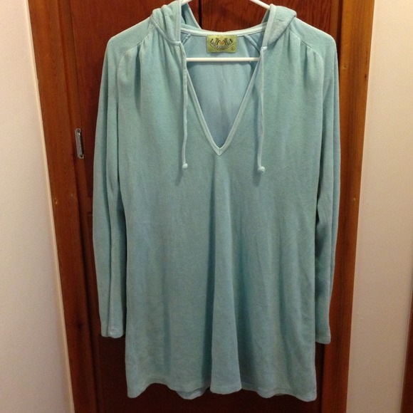 Juicy long sleeve swimsuit hooded tunic