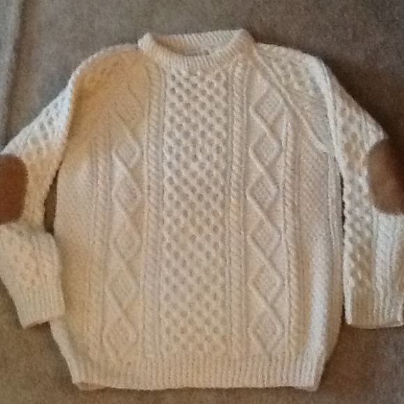 IRISH Sweaters - REDUCED! IRISH ARAN WOOL CABLE FISHERMANS SWEATER