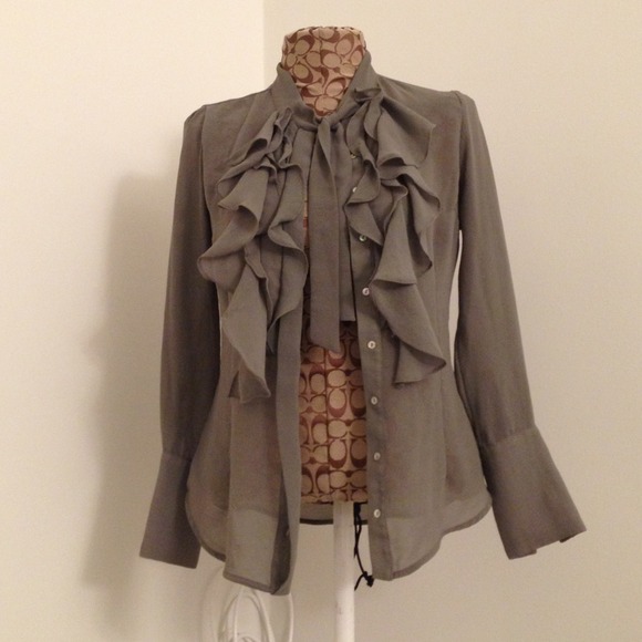 Gray Zara blouse reduced!!!