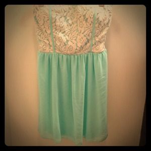 Mint tube top dress